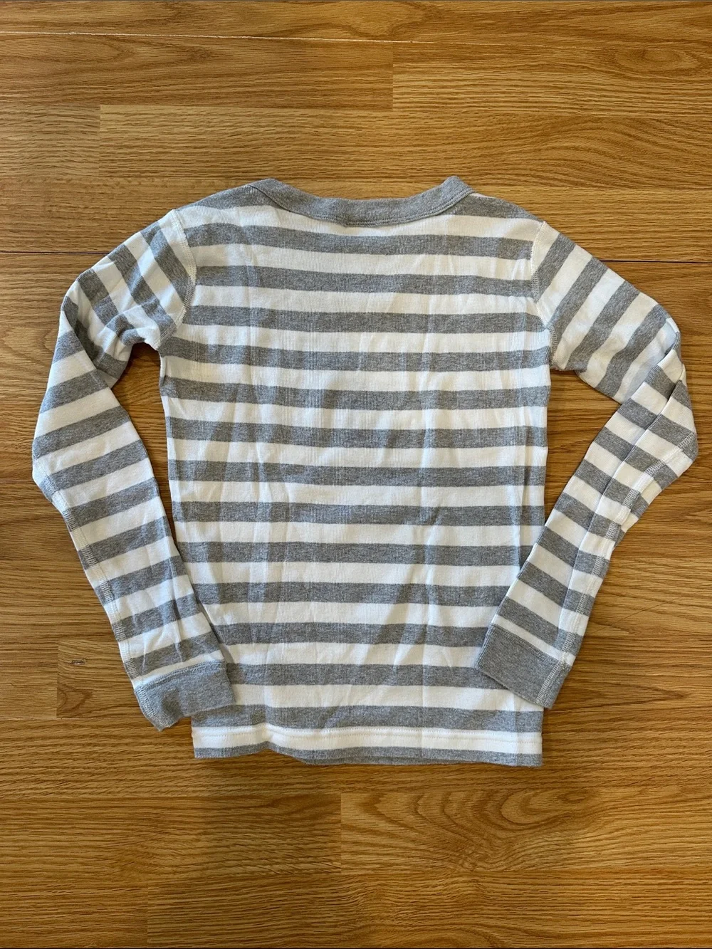 Hanna Andersson Gray White Striped HannaJams Pajama Set Size 10 Boys Girls